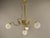 Gold Art Nouveau Brass Chandelier with Four Light Sources from Bavaria, Germany, 1910s For Sale - Image 8 of 11