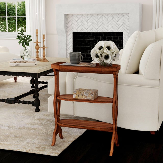 What we love most about the Hadley 3-shelf side table is the versitility this table brings to your home The three long...
