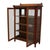 This antique china cabinet, in the manner of Stickley, exemplifies the Arts & Crafts Mission Oak style. Crafted from solid...