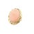 A timeless vintage Italian ring showcasing the soft elegance of natural Angel Skin coral. Crafted in 14 karat yellow gold,...