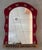 Neoclassical Spanish Neoclassical Wall Mirror With Antique Red Velvet Frame With Bronze For Sale - Image 3 of 7