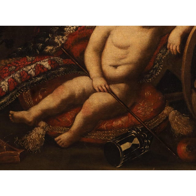 Circle of Antonio Tibaldi, Vanitas Still Life, 1700, Oil on Canvas For Sale - Image 7 of 16