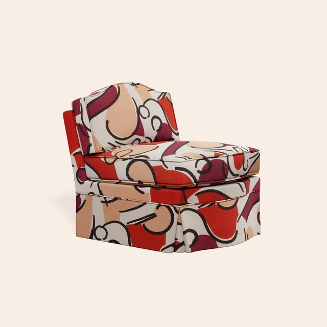 Red Grenadine Felix Slipper Chair by Ceraudo For Sale - Image 8 of 8