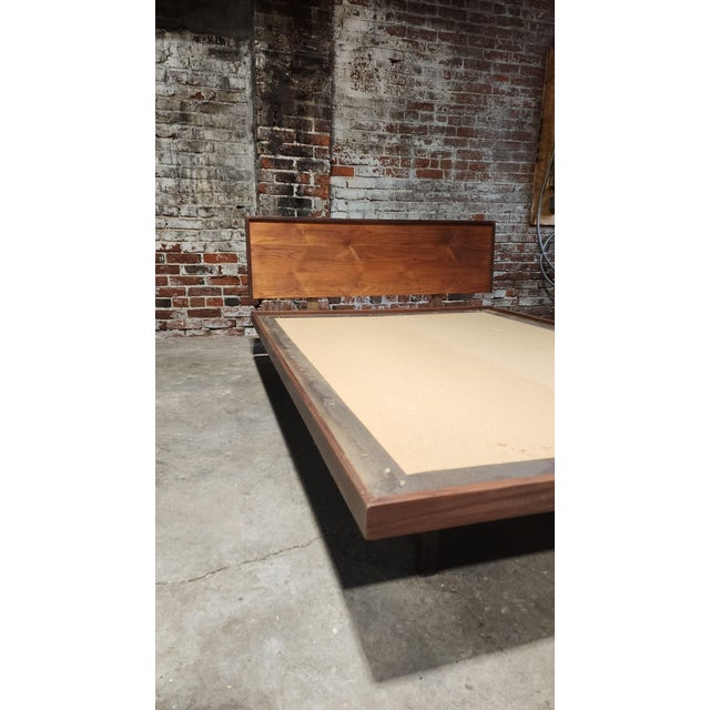 Brown Full-Size Teak Bed Frame by Richard Artschwager For Sale - Image 8 of 9