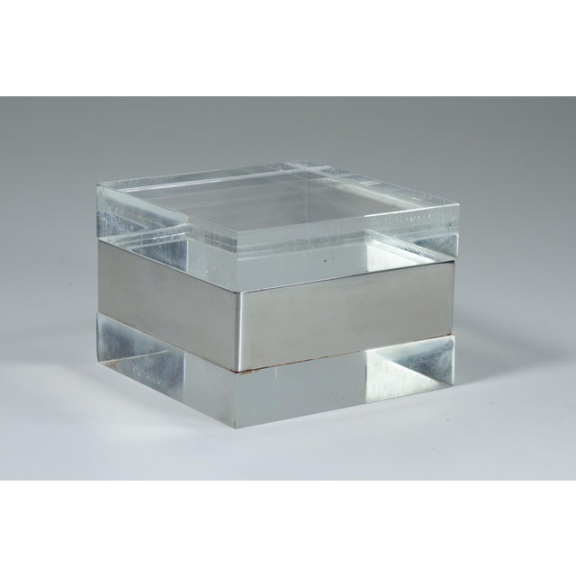 Vintage Hollywood Regency Steel Box by Alessandro Albrizzi, 1970 For Sale - Image 6 of 6