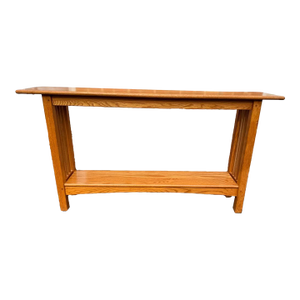 Late 20th Century Mission Art & Craft Style Oak Console Table