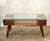 Stunning Vintage Mid Century Modern solid Wood Coffee Table Handcrafted in 1955. Features Glass Top, Two pull out drawers...