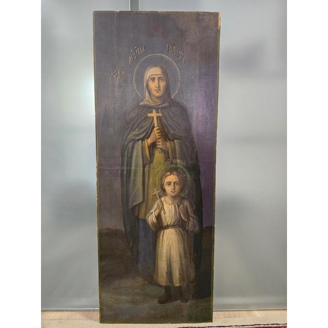 19th Century Orthodox Icon Martyr Iolita and Kirill, 1860 For Sale - Image 3 of 14