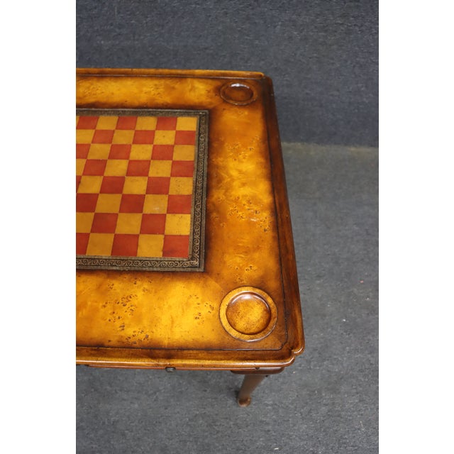 Theodore Alexander Walnut Game Table For Sale - Image 13 of 16