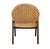 Worlds Away Matthew Izzo Home Walter Round Back Woven Rattan Dining Chair With Dark Wood Frame For Sale - Image 4 of 10