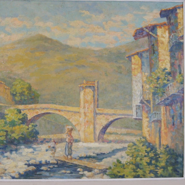 Pol Presson, Pont-Vieux Sospel, 1920s, Framed For Sale - Image 3 of 8
