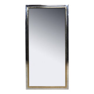 Metal and Brass Framed Mirror with Smoked Glass from Belgo Chrome, 1970s For Sale