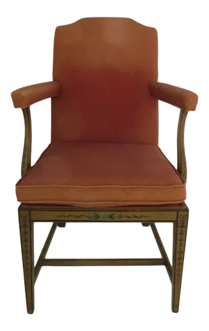 Hepplewhite Style Painted Arm Chair Bell Flowers