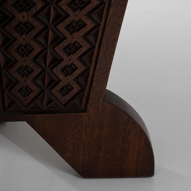 20th Century African Carved Wooden Coffee Table in Original Patina For Sale - Image 12 of 18