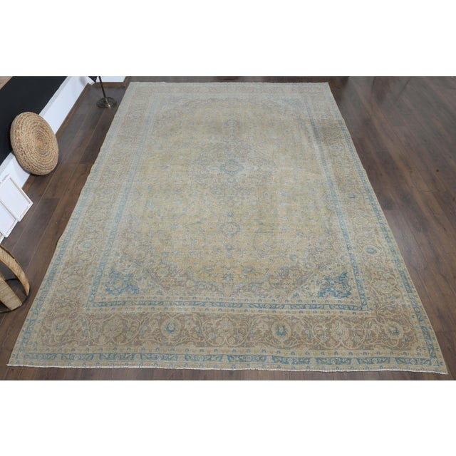 Vintage Persian Hand-Knotted area rug is a semi-antique vintage area rug. The '70s Eastern region of Anatolian's unique...