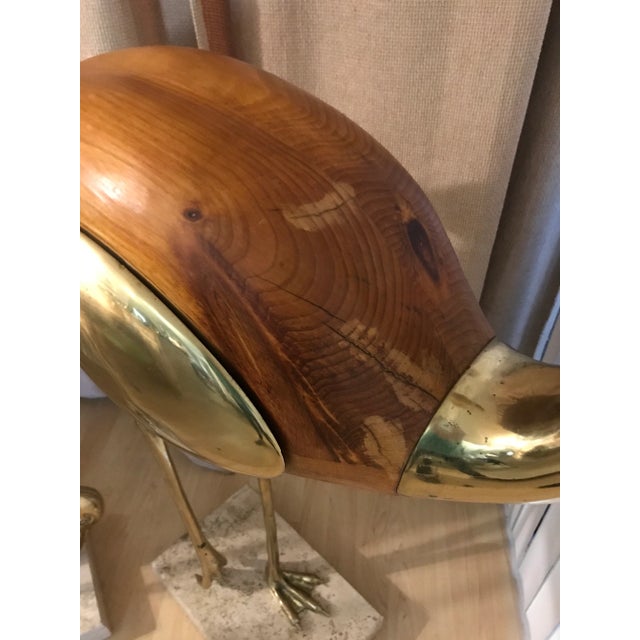 1970s Life-Size Stylized Flamingo Scuptures - a Pair For Sale - Image 11 of 12