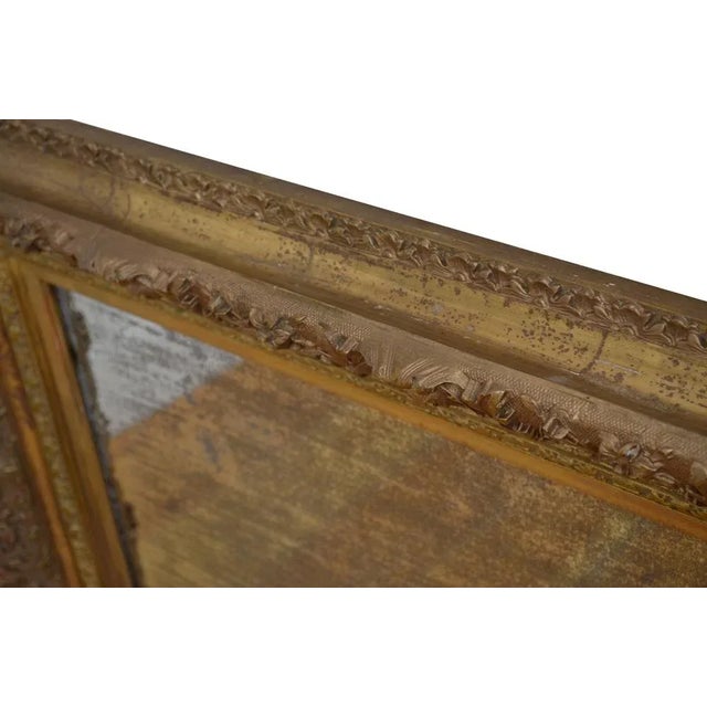 Antique Giltwood Wall Mirror, 1870 For Sale - Image 4 of 13