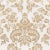 Sample - Schumacher Simone Damask Wallpaper in Gold For Sale