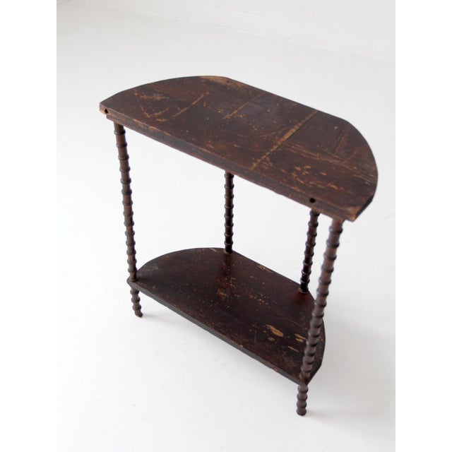 Antique Primitive Folk Art Spool Table For Sale - Image 12 of 17