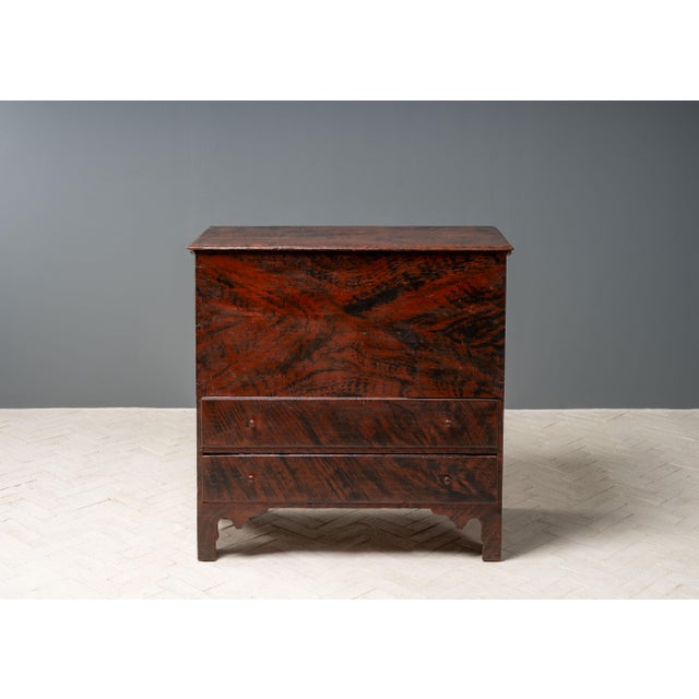 American Antique New England Grain Painted Blanket Chest For Sale - Image 3 of 18