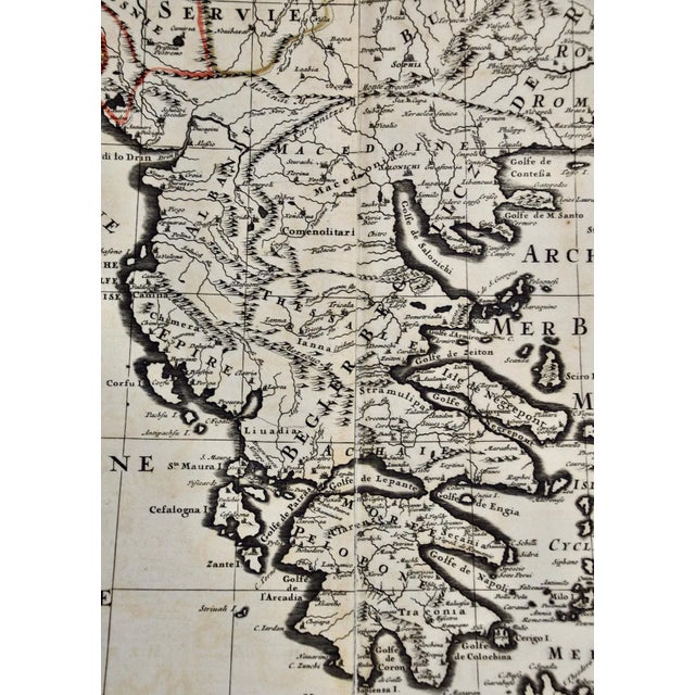 17th Century Southern & Eastern Europe: A Large 17th C. Hand-Colored Map by Sanson & Jaillot, 1692 For Sale - Image 5 of 6