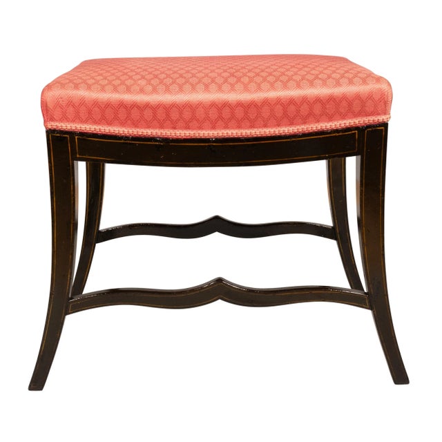 Regency Ebonized Bench For Sale - Image 11 of 12