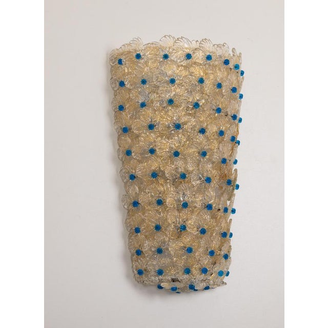 1970s Large Murano Glass Wall Sconce from Barovier & Toso, Italy, 1970s For Sale - Image 5 of 14