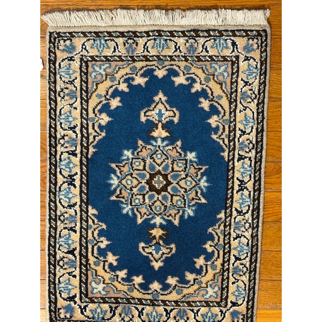 Light Blue Hand Knotted Persian Nain For Sale - Image 4 of 12