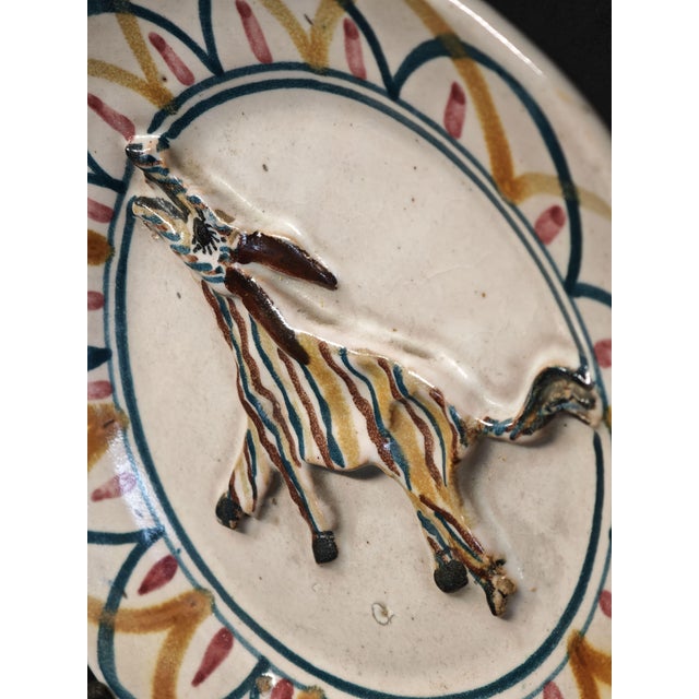 1920s Antique Vietri Maiolica Decorative Plate from Avallone Ceramica Vietri, Italy, 1930s For Sale - Image 5 of 13