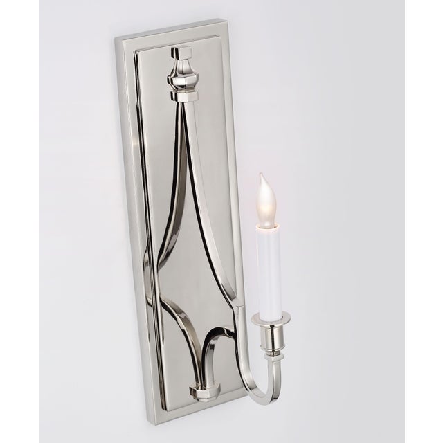 2020s Chapman & Myers for Visual Comfort Signature Mykonos Medium Sconce in Polished Nickel For Sale - Image 5 of 7