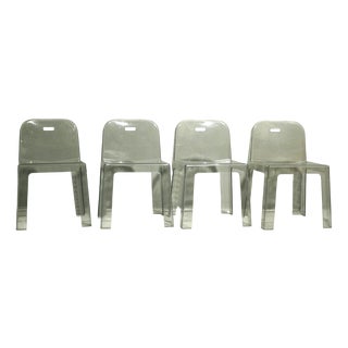 Italian Trono Stacking Chairs by Ettore Sottsass, 2005, Set of 4 For Sale