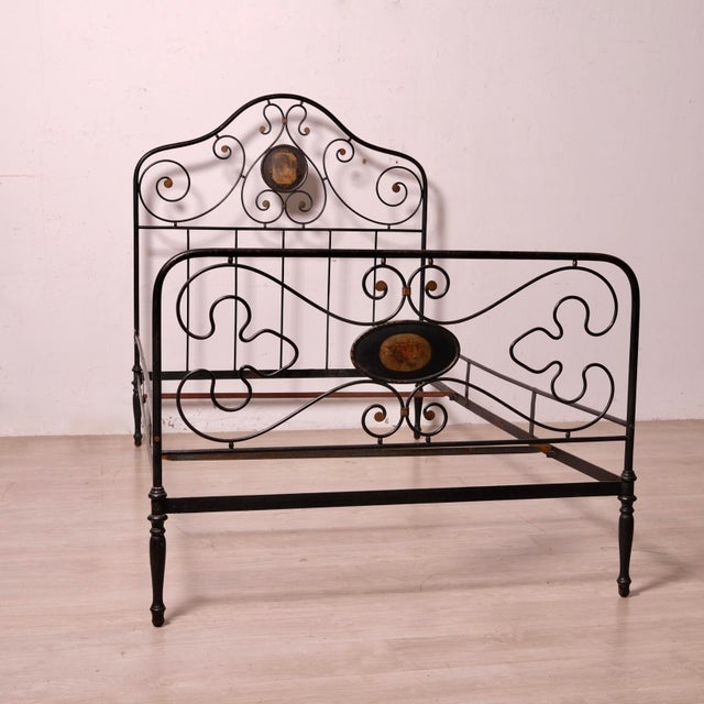 Vintage Wrought Iron Bed, Italy, 19th Century For Sale - Image 9 of 18