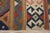 Brown 1920s Multicolor Geometric Kilim Antique Caucasian Flat-Weave Carpet 6'3" X 10' Wool Rug For Sale - Image 8 of 17