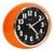 Space Age Orange Wall Clock by Milvox, 1970s For Sale
