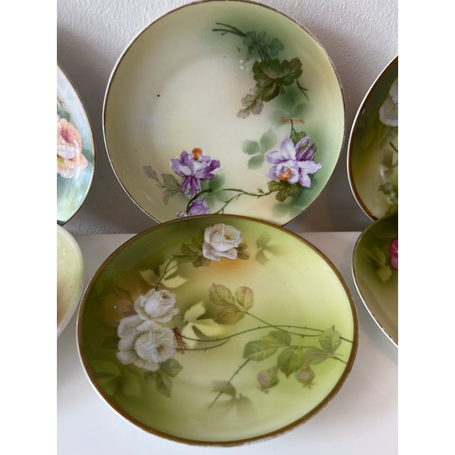 Ceramic Vintage p.s.a.g. Bavarian Porcelain Small 6" Plates Signed Ragouse-Set of 8 For Sale - Image 7 of 12