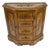 Vintage Indian Carved Hardwood Corner Cabinet With Floral Doors and Drawers For Sale
