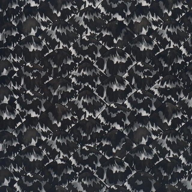 Schumacher x Celerie Kemble Tortoise Wallpaper In Blackout For Sale