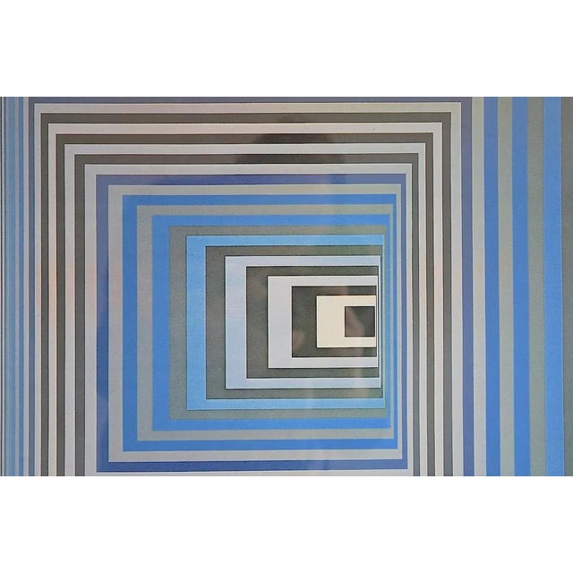 Modern Victor Vasarely, Art Print Shorewood New York, 1970s, Lithograph, Framed For Sale - Image 3 of 7