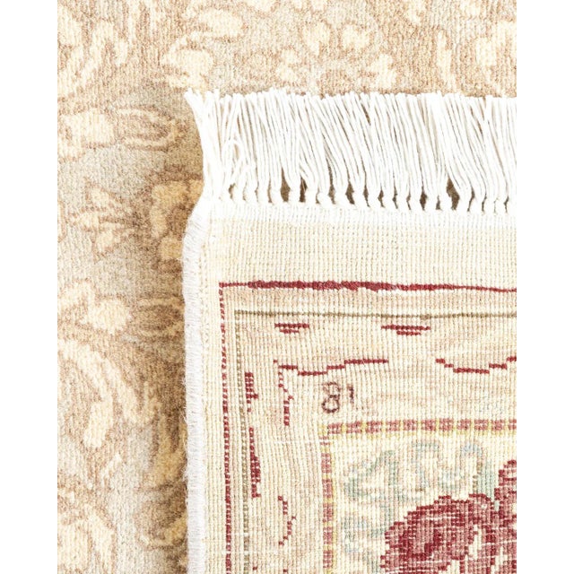 2000 - 2009 Mogul, One-of-a-Kind Hand-Knotted Area Rug in Ivory, 4' 1" x 6' 4" For Sale - Image 5 of 8