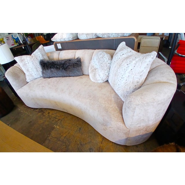 Laguna 92" Crushed Velvet Sofa For Sale - Image 4 of 6