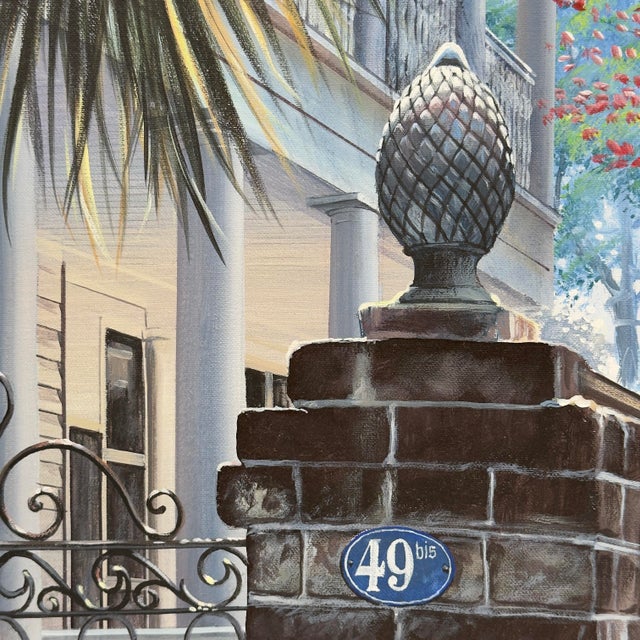 American Vintage Original John W. Jones Painting Laurens Street Charleston Sc For Sale - Image 3 of 12