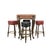 Maitland - Smith 1990s Maitland-Smith Leather Pub Table & Card-Suit Stools Set For Sale - Image 4 of 6