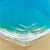 Turquoise Dreams by Ana Hefco | Layered tinted resin on wood panel Abstract ocean scene with beach. For Sale