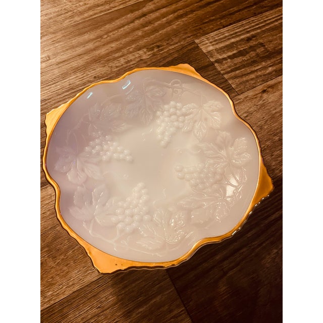 These are gorgeous vintage Anchor Hocking milk glass art deco handcrafted serving dishes from the 1960’s. They feature the...