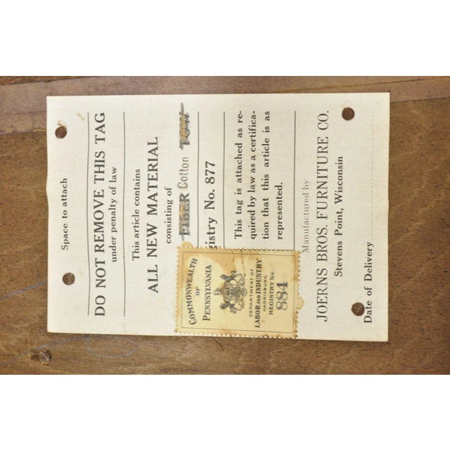 Mid 20th Century Vintage Joerns Bros Art Deco Walnut Fan Back Vanity Side Chair For Sale - Image 10 of 10