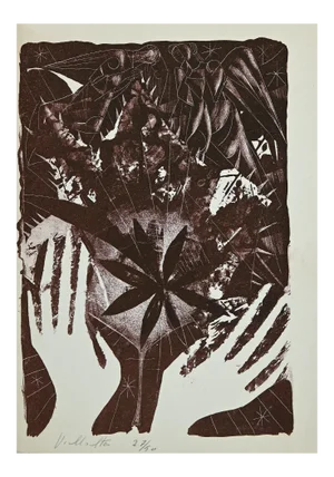 Mariano Villalta, Hands in Nature, Original Lithograph, 1960s