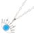 Silver Blue Opal Evil Eye Pendant Necklace For Sale - Image 4 of 7