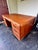 Mid-Century Modern walnut executive desk by Leopold Company in Burlington Iowa. Nominal measurements: 60" W x 34" D x...