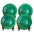 Large Green Leaf Plates from Gien, 1950s, Set of 4 For Sale - Image 6 of 6