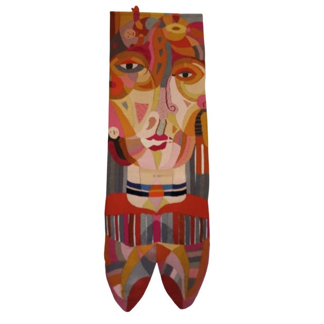 The tapestry "Frau Elwig" (Mrs. Elwig) is a contemporary textile work created in the 1970s by the German artist D. Petry...